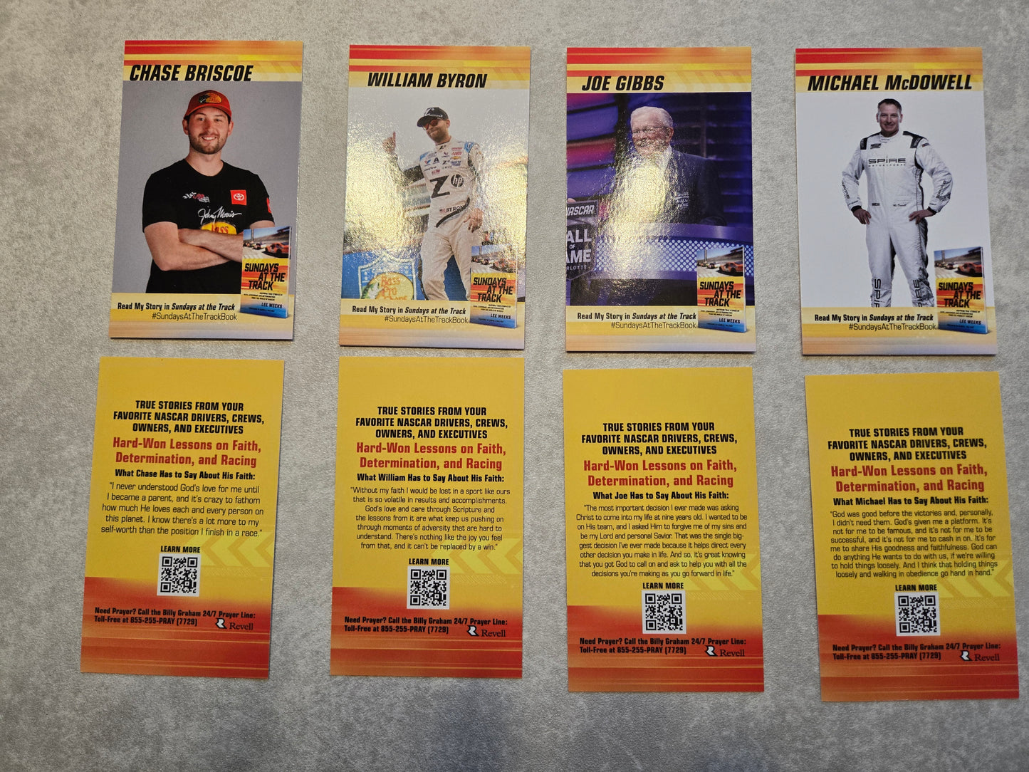 NASCAR Driver "HERO" Cards- 50 per Personality-TOTAL 200 Cards