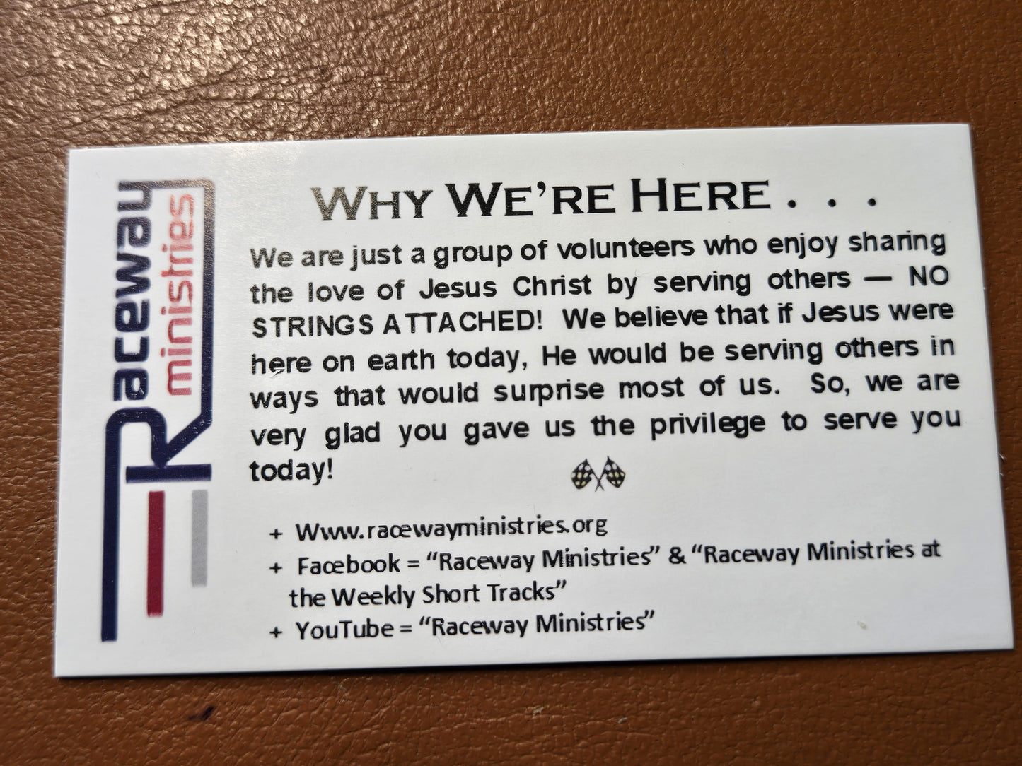 "Why We're Here" cards (250 per Box)