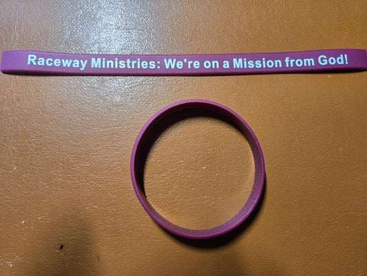"We're on a Mission from God" Wristbands Maroon (50 per Bag)
