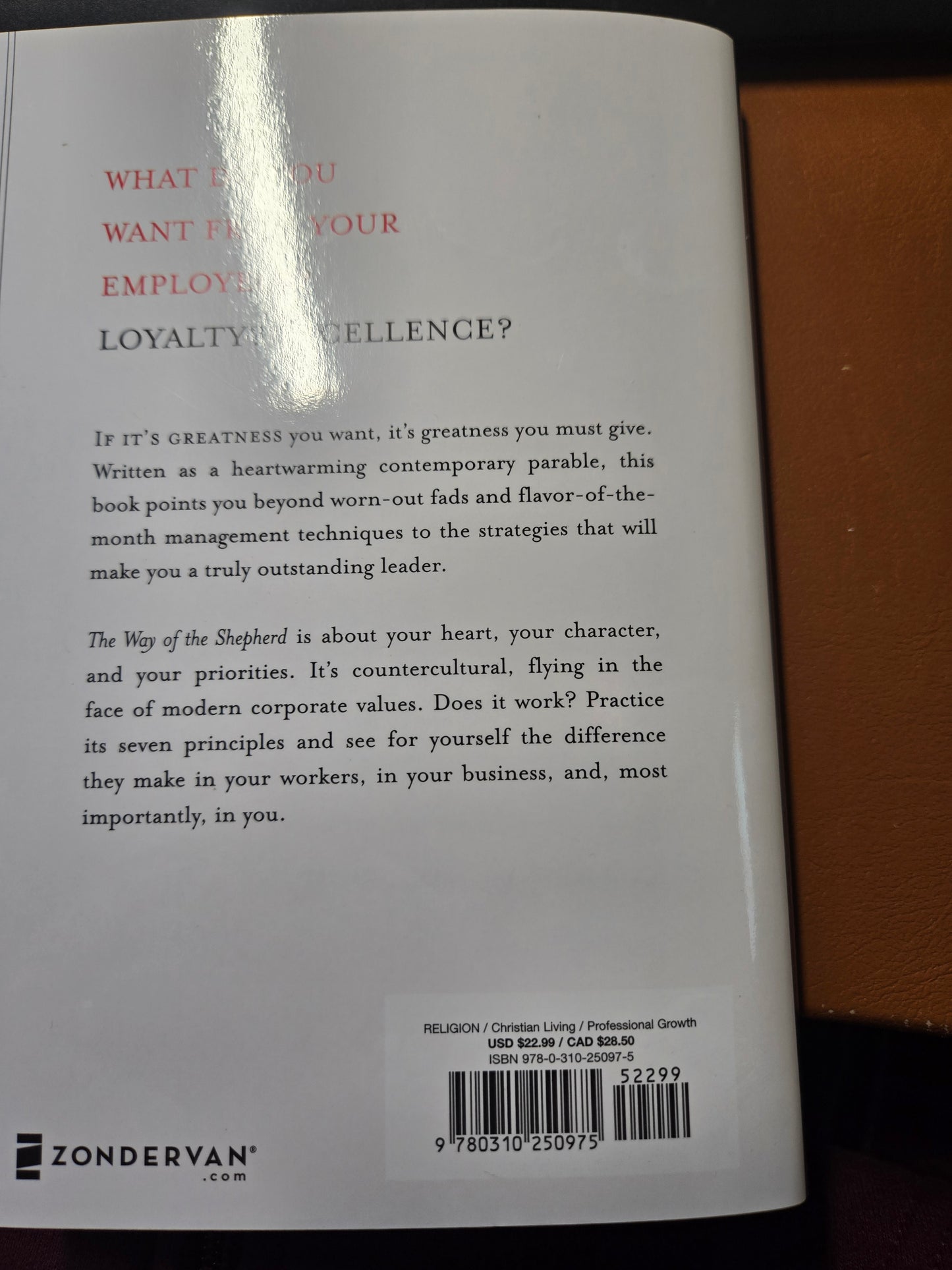 The "Way of the Shepherd" book by Kevin Leman